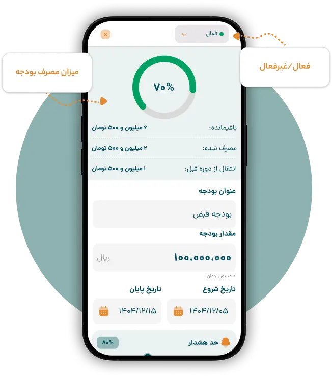 جزئیات و ویرایش بودجه